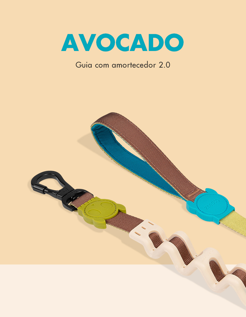 Guia com Amortecedor para Cachorros Avocado