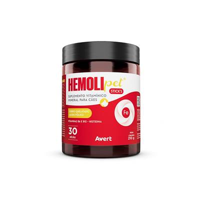 Suplemento Vitamínico Avert Hemolipet Sticks para Cães 210g