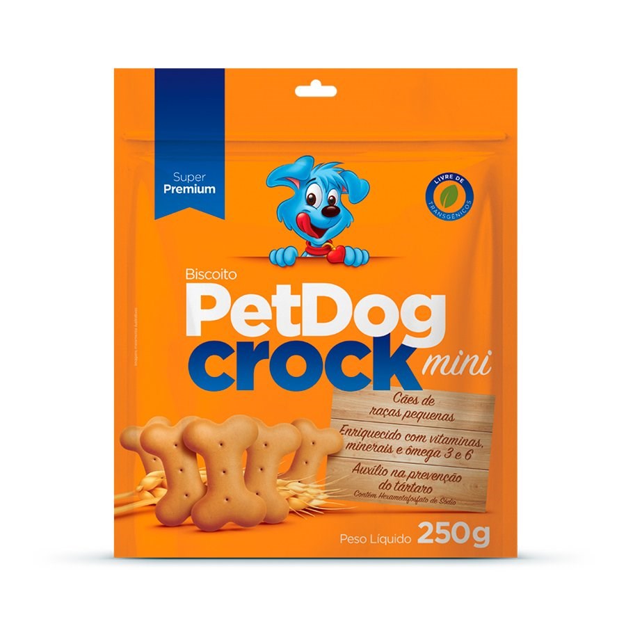 Biscoito Pet Dog Crock Mini para Cães de Raças Pequenas