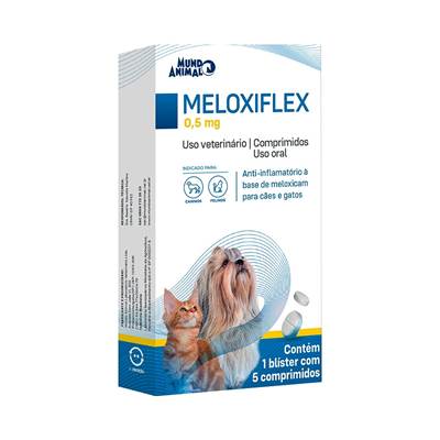 Anti-inflamatório Meloxiflex 0,5 mg para Cães e Gatos 5 comprimidos