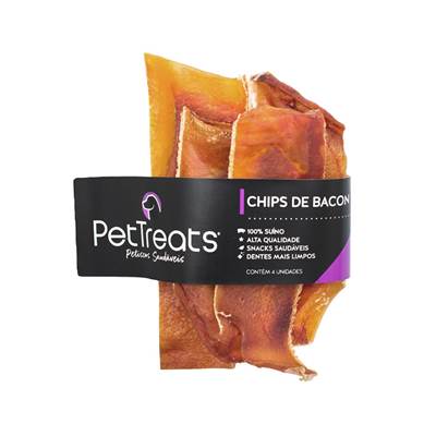 Osso PetTreats Chips de Bacon para Cães