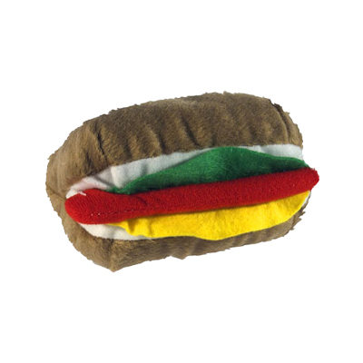 Brinquedo Chalesco Pelúcia Hamburguer Colorido para Cães U