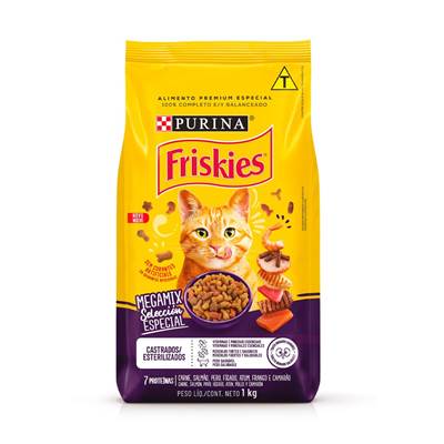 Ração Friskies Megamix para Gatos Adultos Castrados 3kg