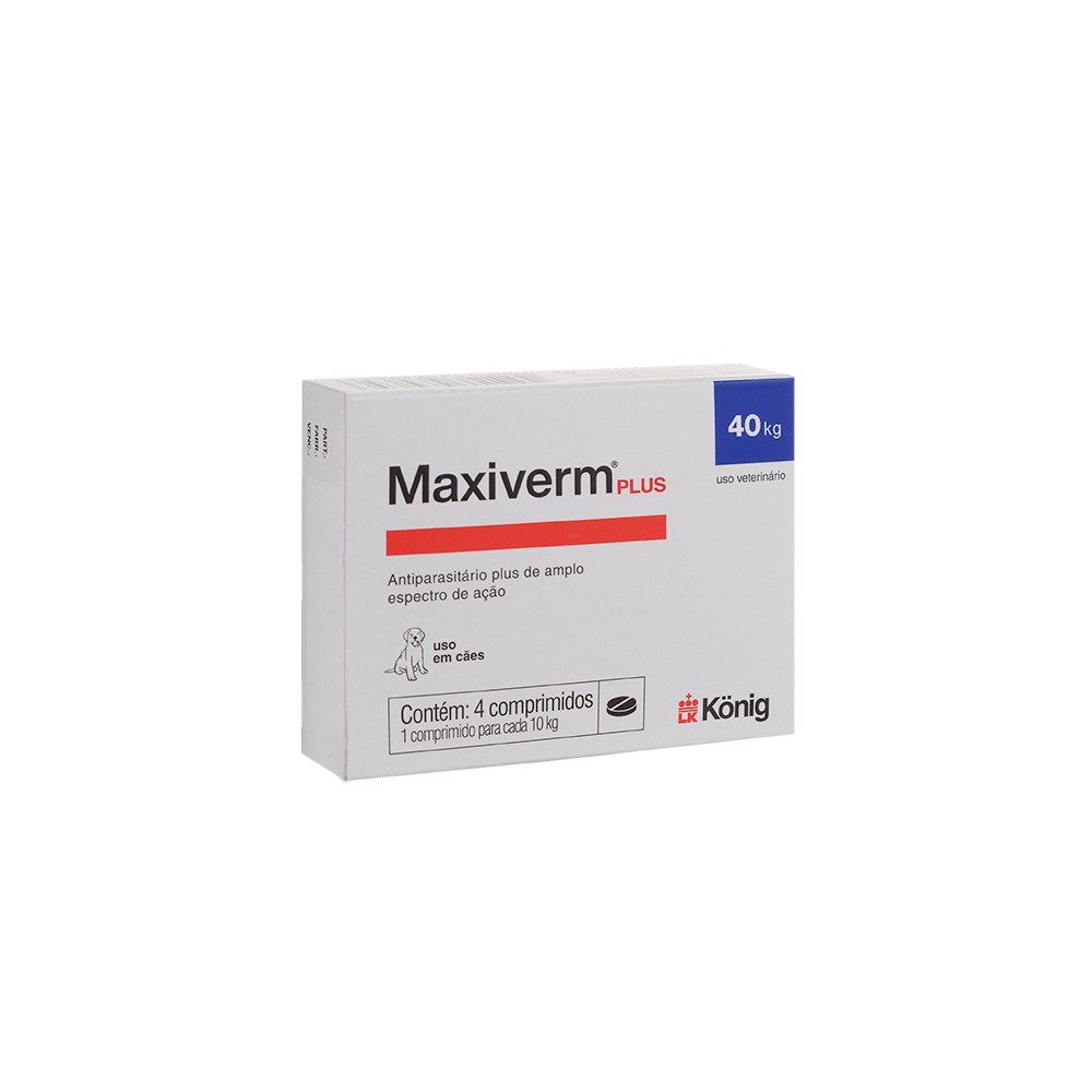 Antiparasitário Konig Maxi Verm Plus para Cães 