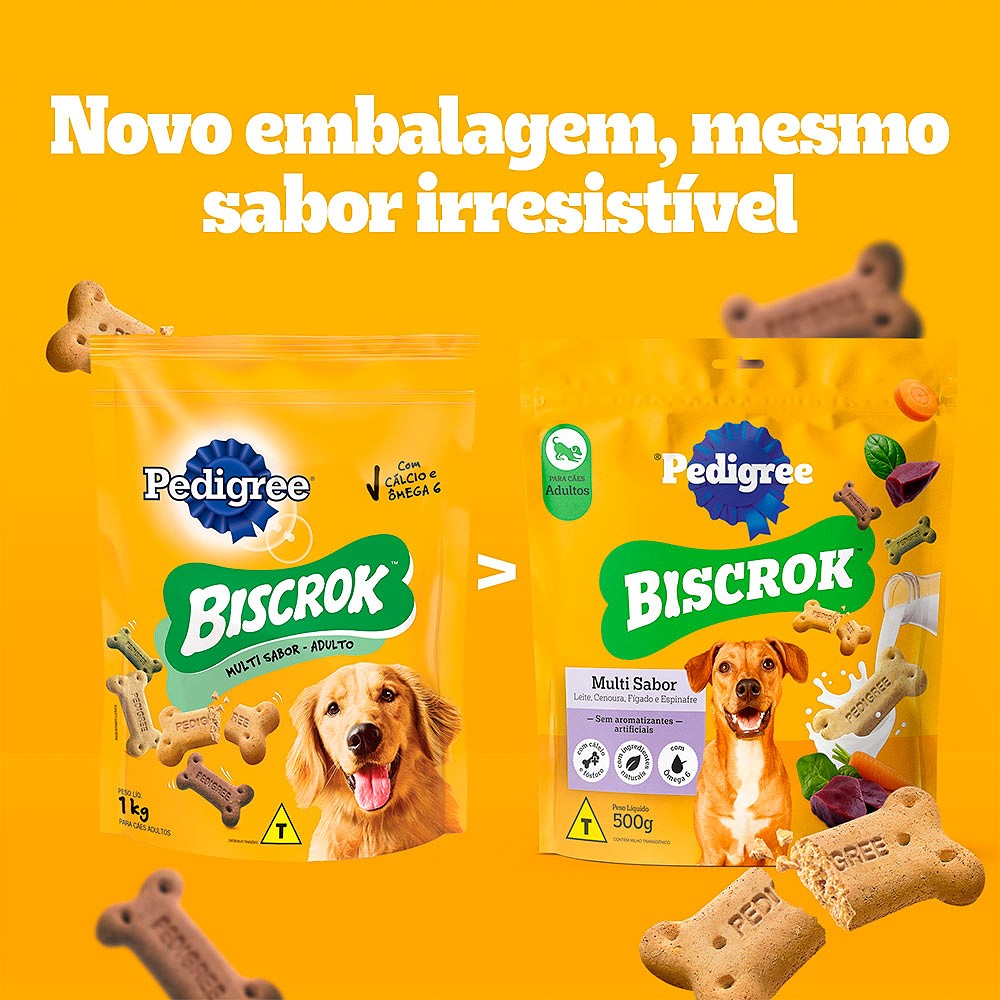 Biscoito Pedigree Biscrok Multi para Cães Adultos 