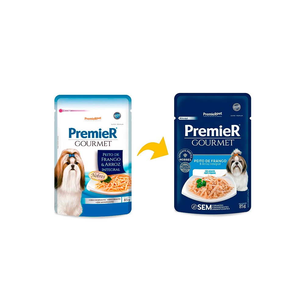 Ração PremieR Gourmet para Cães Adultos Pequeno Porte sabor Frango
