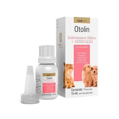 Medicamento Otolin para Cães e Gatos 15ml