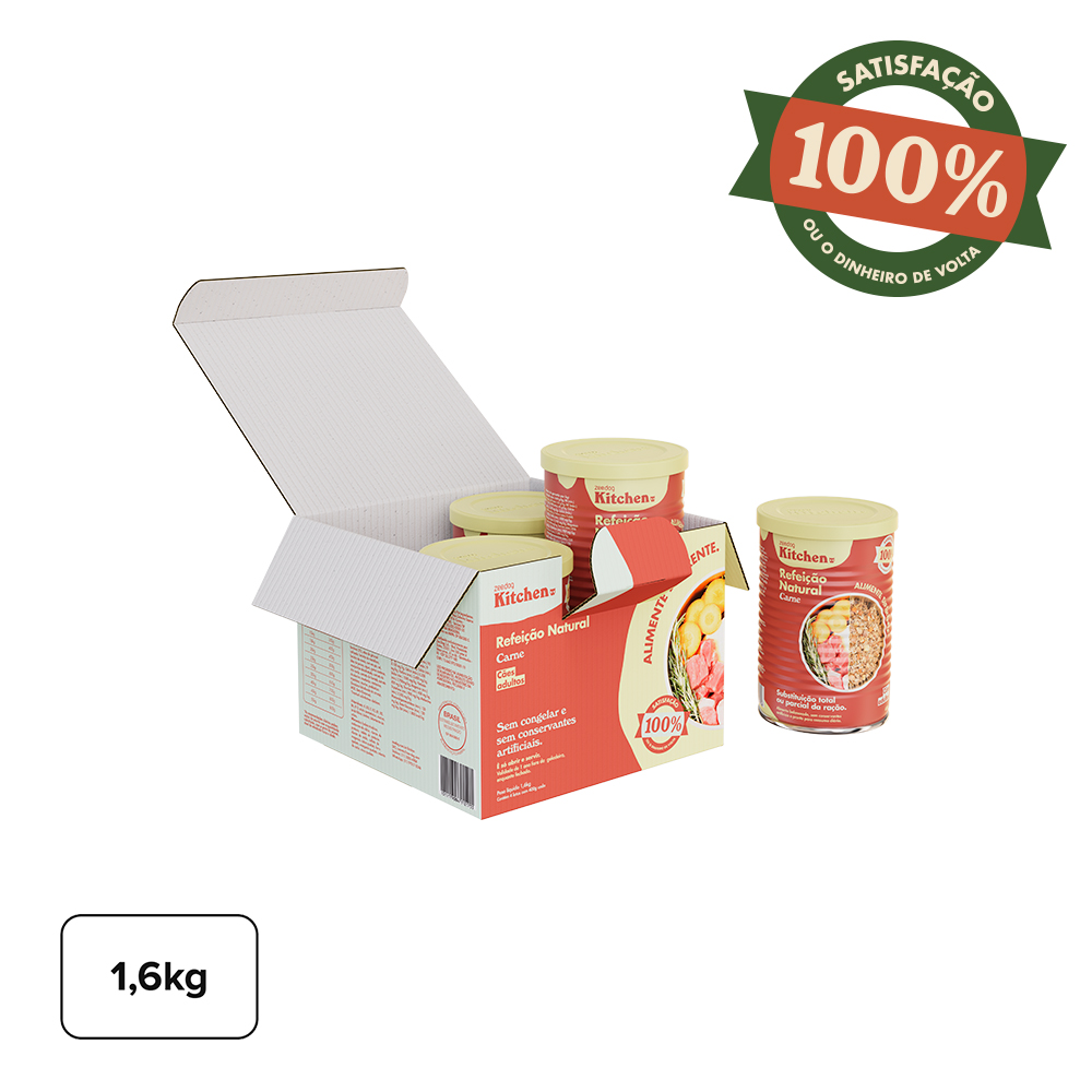 Lata Zee.Dog Kitchen para Cães Adultos sabor Carne - Refeição