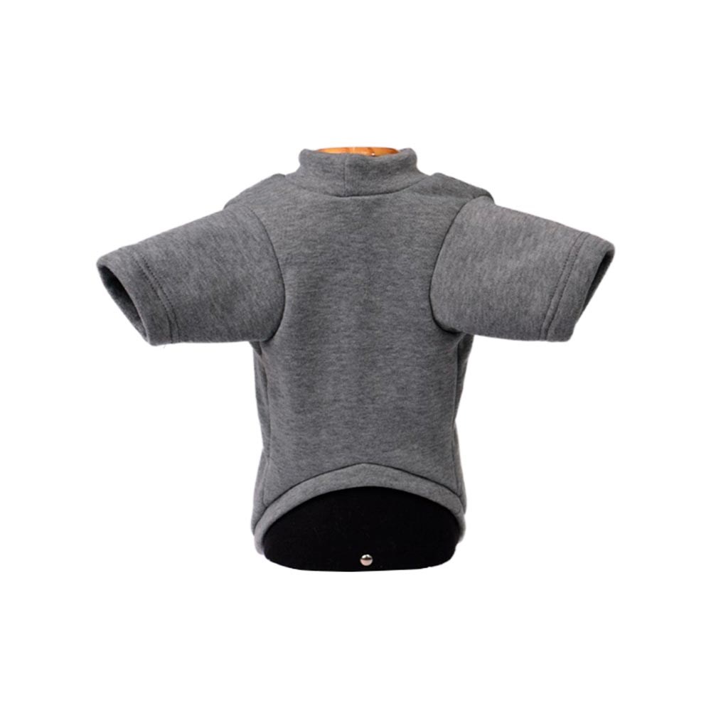 Blusa Fábrica Pet Moletom Cinza para Cães e Gatos