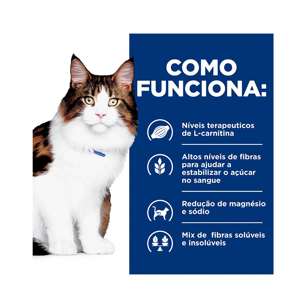 Ração Hill's Prescription Diet W/D para Gatos Adultos - Controle do Peso e Glicêmico
