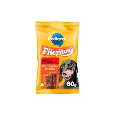 Snack Pedigree Filezitos Bifinho para Cães Adultos Sabor Carne