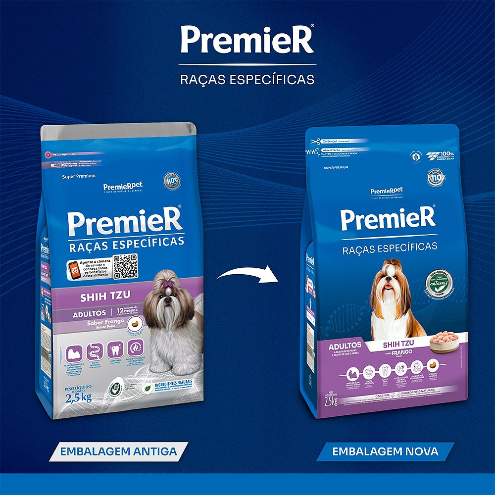 Ração Premier Raças Específicas Shih Tzu para Cães Adultos sabor