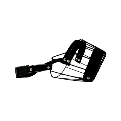Focinheira AMF para Cães Metal, Polipropileno e Nylon Preto 3