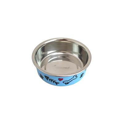 Comedouro GermanHart Tigela Inox Cutie Azul para Cães M