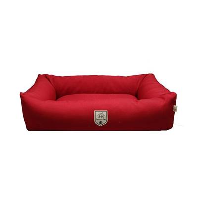Cama Fábrica Pet Retangular Vermelha para Cães e Gatos M