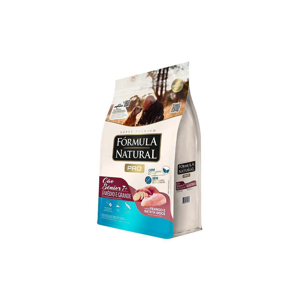Ração Fórmula Natural Pró para Cães Sênior de Porte Médio e Grande Sabor Frango e Arroz Integral