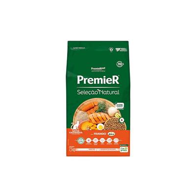 Ração Premier Seleção Natural para Gatos Adultos Castrados 7,5kg
