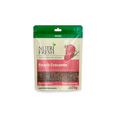Snack Crocante Nutrifresh para Gatos Adultos Sabor Carne 20g