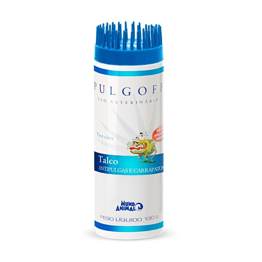 Talco Mundo Animal Pulgoff Anti-Pulgas e Carrapatos para Cães 
