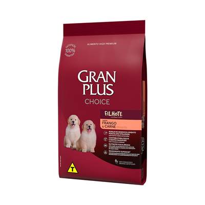 Ração GranPlus Choice para Cães Filhotes sabor Frango e Carne 10,1kg