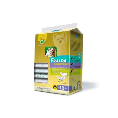 Fralda Descartável Chalesco para Fêmeas - 12 unidades P