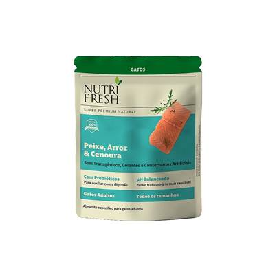 Ração Úmida Nutrifresh para Gatos Adultos sabor Peixe 85g
