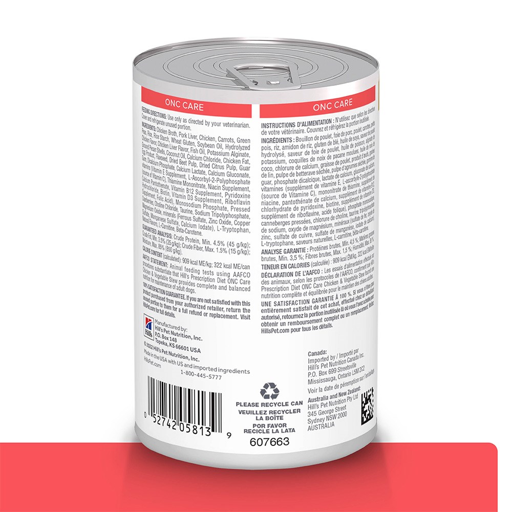 Ração Úmida Hill's Prescription Diet ONC Care Cuidado Oncológico para Cães