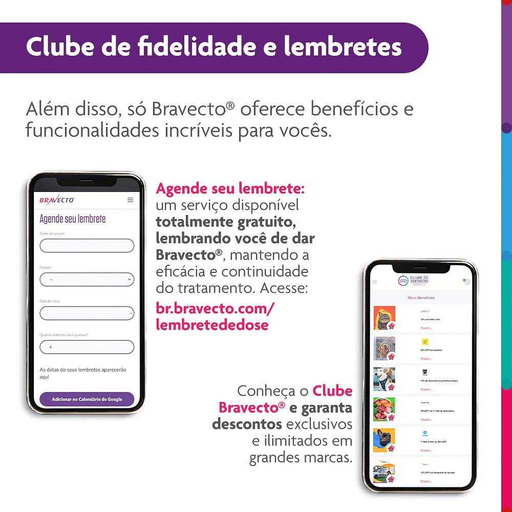 Antipulgas e Carrapatos Bravecto para Cães de 10kg a 20kg - 500mg