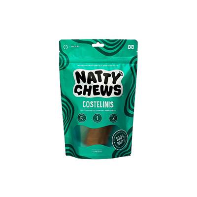 Osso Natty Chews Costela Bovina Natural para Cães - 2 Unidades U