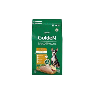 Ração Golden Seleção Natural para Cães Adultos de Raças Pequenas sabor Frango com Batata Doce 3kg