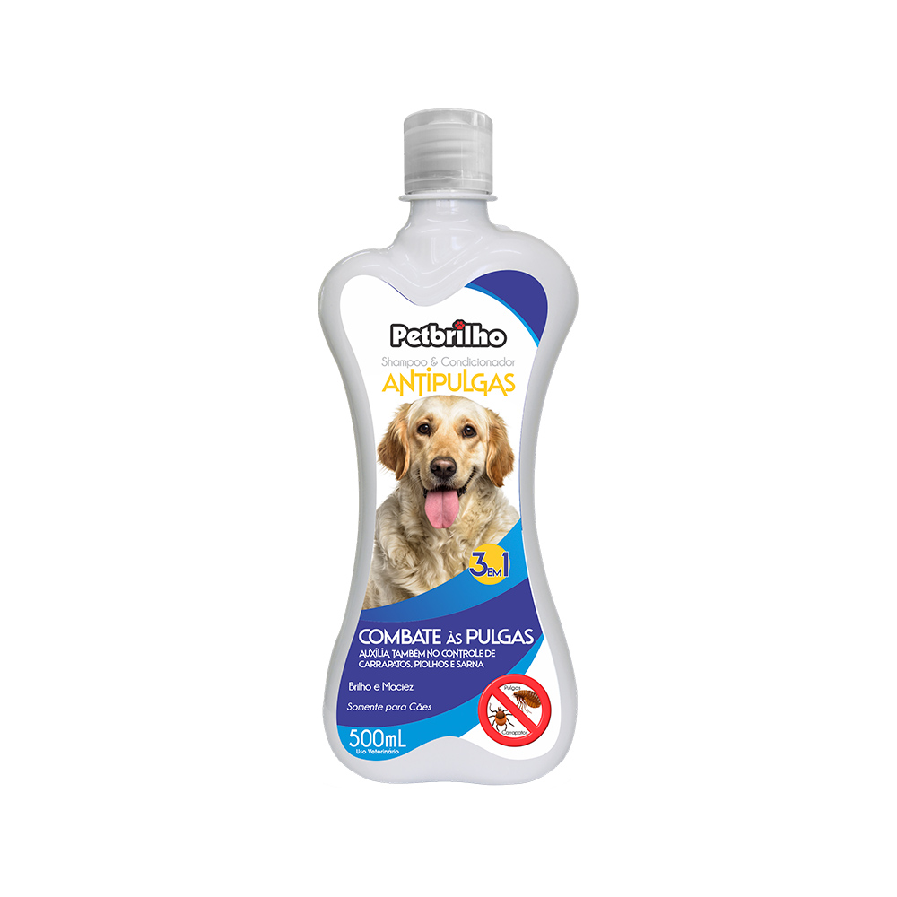 Shampoo Petbrilho Antipulgas 3 Em 1 para Cães