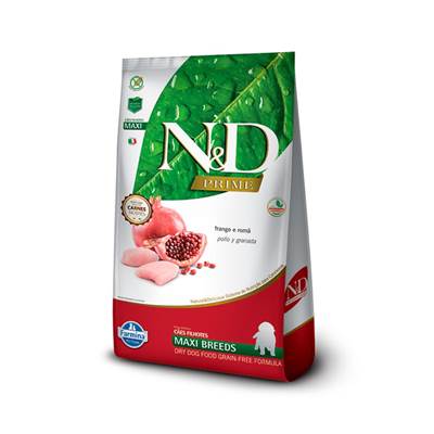 Ração N&D Prime para Cães Filhotes Raças Grandes sabor Frango e Romã 10,1kg