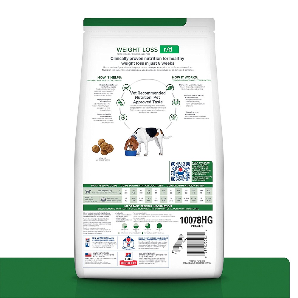 Ração Hills Prescription Diet R/D Redução de Peso para Cães