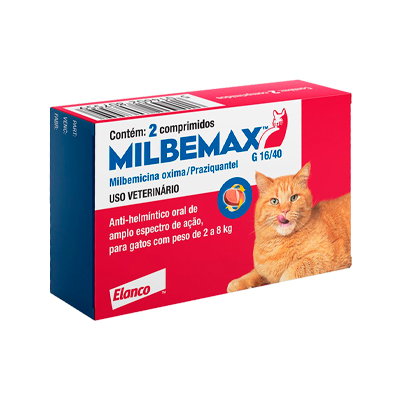 Vermífugo Milbemax G para Gatos com peso entre 2 a 8 Kg 2 comprimidos
