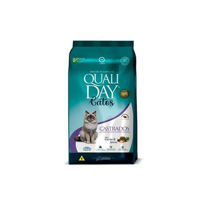 Ração Qualiday para Gatos Adultos Castrados Sabor Carne 2,5kg