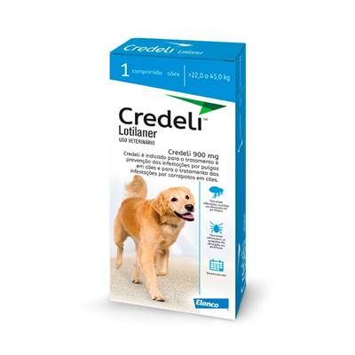 Antipulgas e Carrapatos Credeli para Cães de 22kg a 45kg - 900mg 3 comprimidos