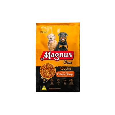 Ração Magnus Chips para Cães Adultos sabor Carne e Frango 15kg