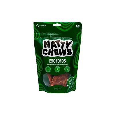 Osso Natty Chews Esôfago Bovino Natural para Cães - 5 Unidades U