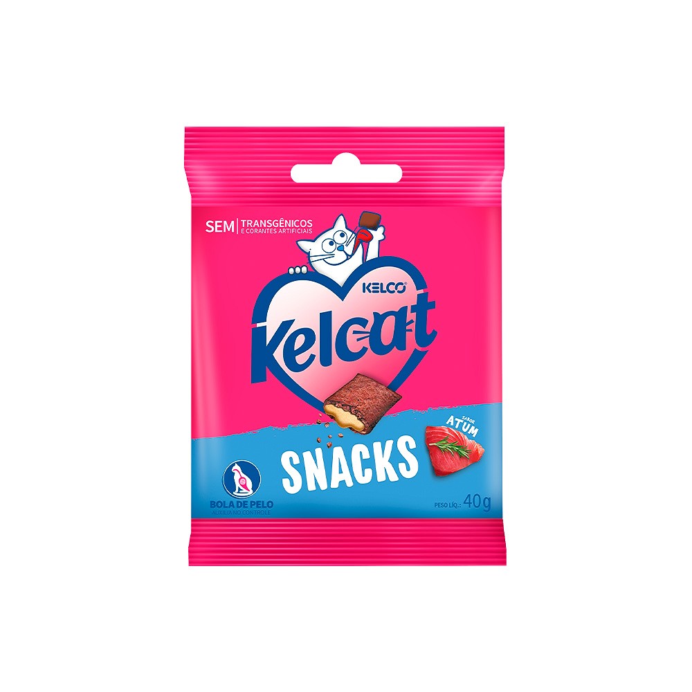 Snack Kelcat para Gatos Adultos e Filhotes Sabor Atum