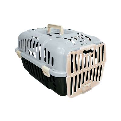 Caixa de Transporte Furacão Pet Joy Cinza para Cães e Gatos Tam 1