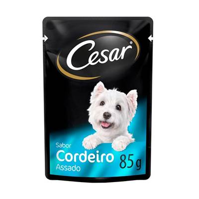 Ração Cesar Sachê Cortes Selecionados Cordeiro Assado ao Molho para Cães Adultos 85g