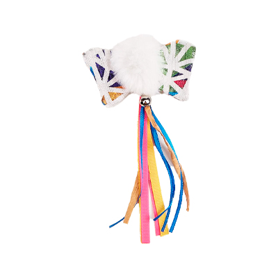 Brinquedo Akio Borboleta Peluda com Cauda de Fita para Gatos U