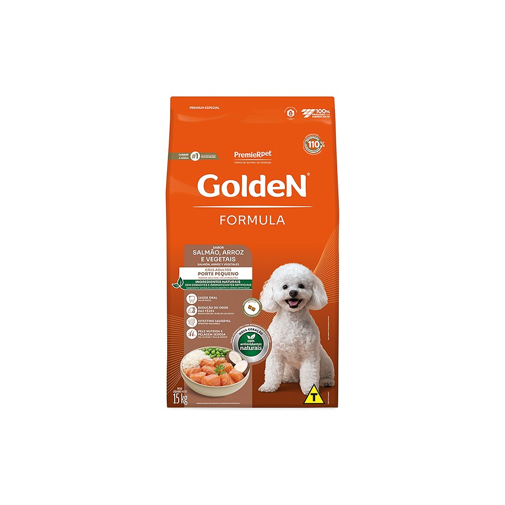 Ração Golden Fórmula para Cães Adultos Mini sabor Salmão
