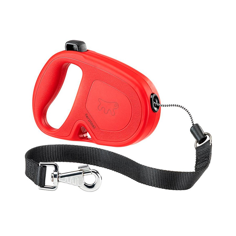 Guia Retrátil Ferplast Flippy One Cord Vermelho para Cães
