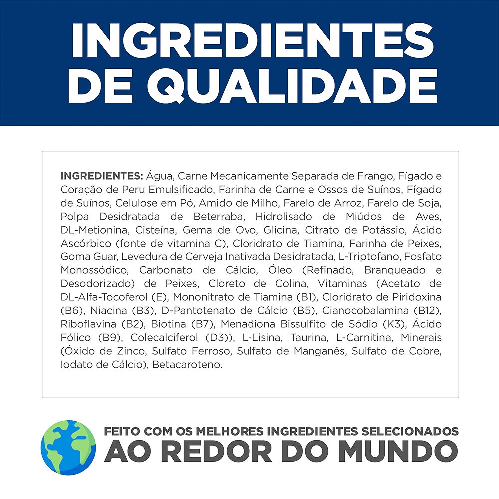 Ração Úmida Hill's Science Diet Cuidado Urinário e Bolas de Pelo para Gatos Adultos sabor Frango