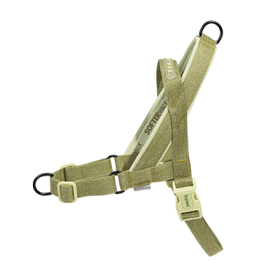 Peitoral Antipuxão SofterWalk para Cachorros Naturals Moss G