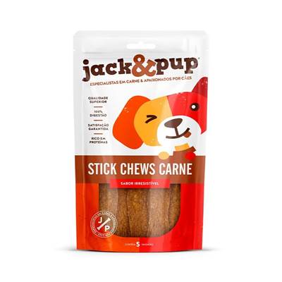 Petisco Jack&Pup Sticks Chews Carne para Cães 60g