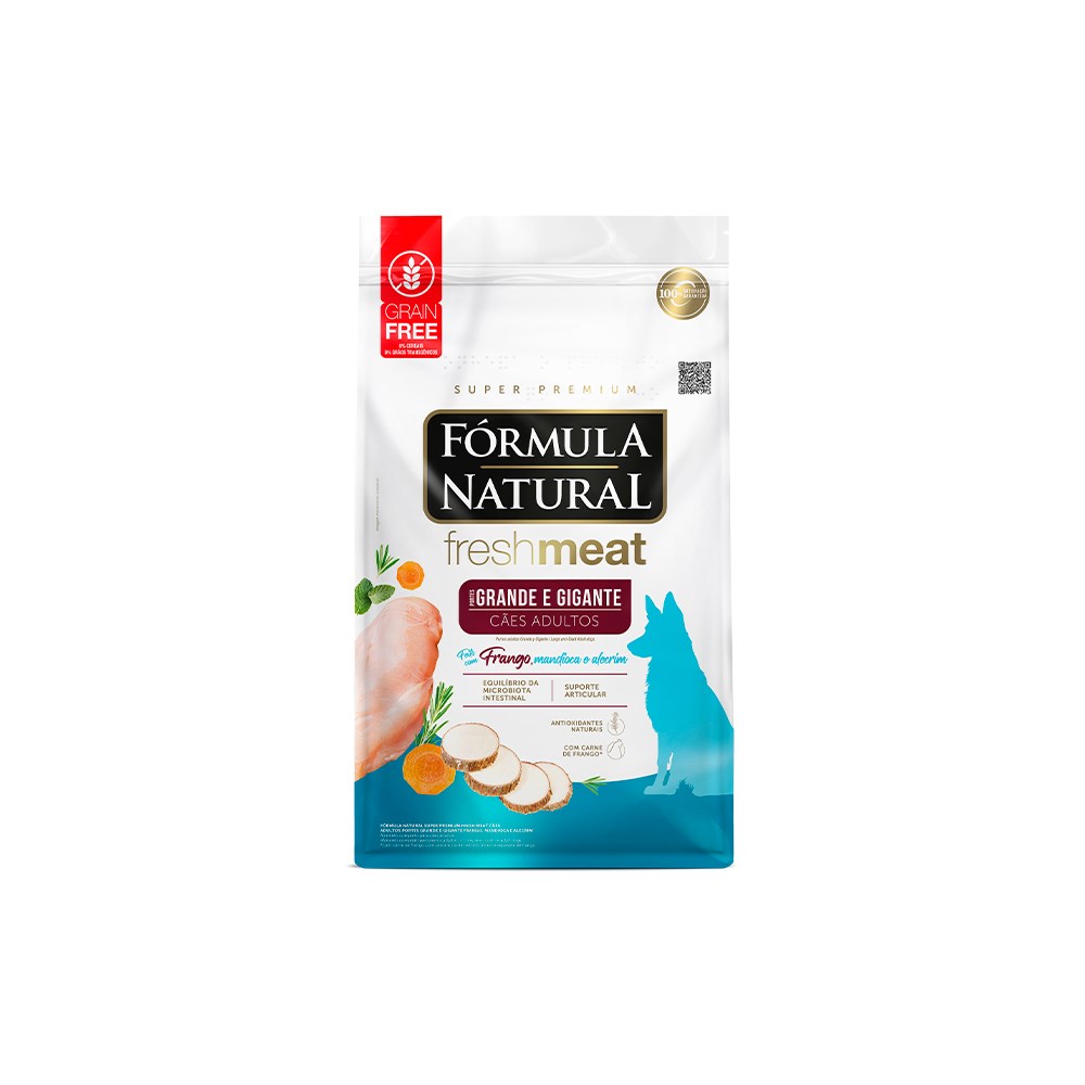 Ração Fórmula Natural para Cães Adultos de Porte Grande e Gigante 