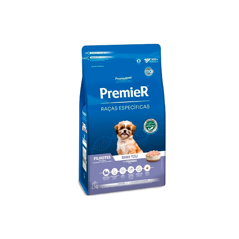 Ração Premier Raças Específicas Shih Tzu para Cães Filhotes sabor Frango
