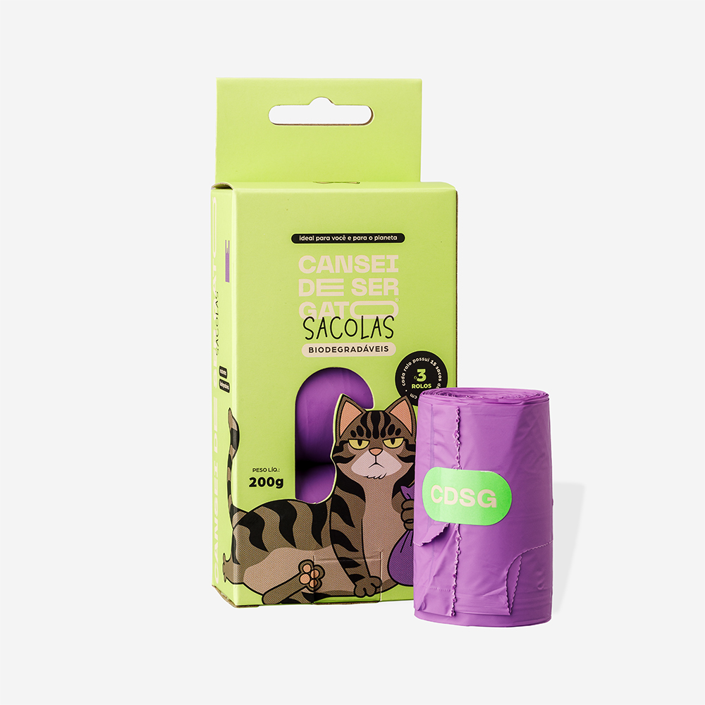 Sacolas Biodegradáveis Cansei de Ser Gato | Imagem 0